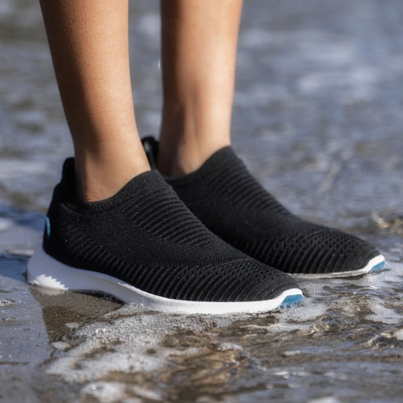 Vessi Everyday Move Slip Ons Men's Waterproof Sneakers Black | CA-29368