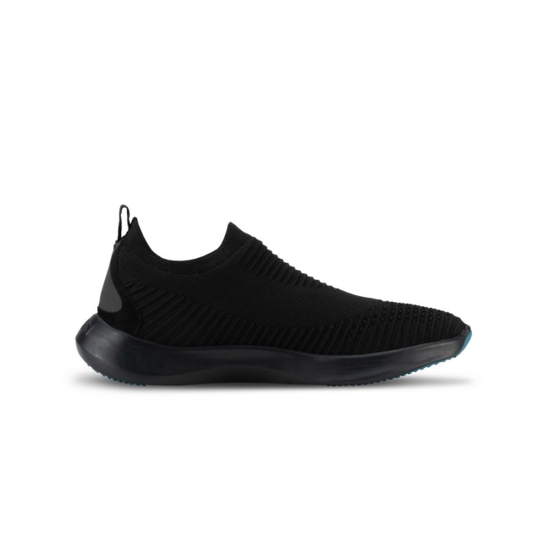 Vessi Everyday Move Slip Ons Men's Waterproof Sneakers Black / Black | CA-70183