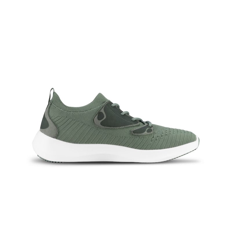 Vessi Everyday Move Women's Waterproof Sneakers Grey Green | CA-47284