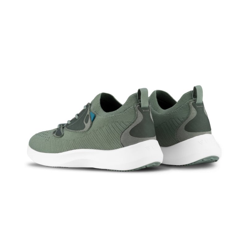 Vessi Everyday Move Women's Waterproof Sneakers Grey Green | CA-47284