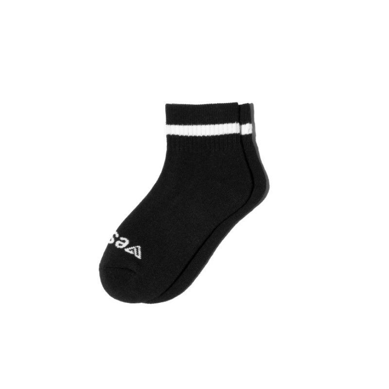 Vessi Mid Crew Socks Kids\' Socks Black | CA-07833