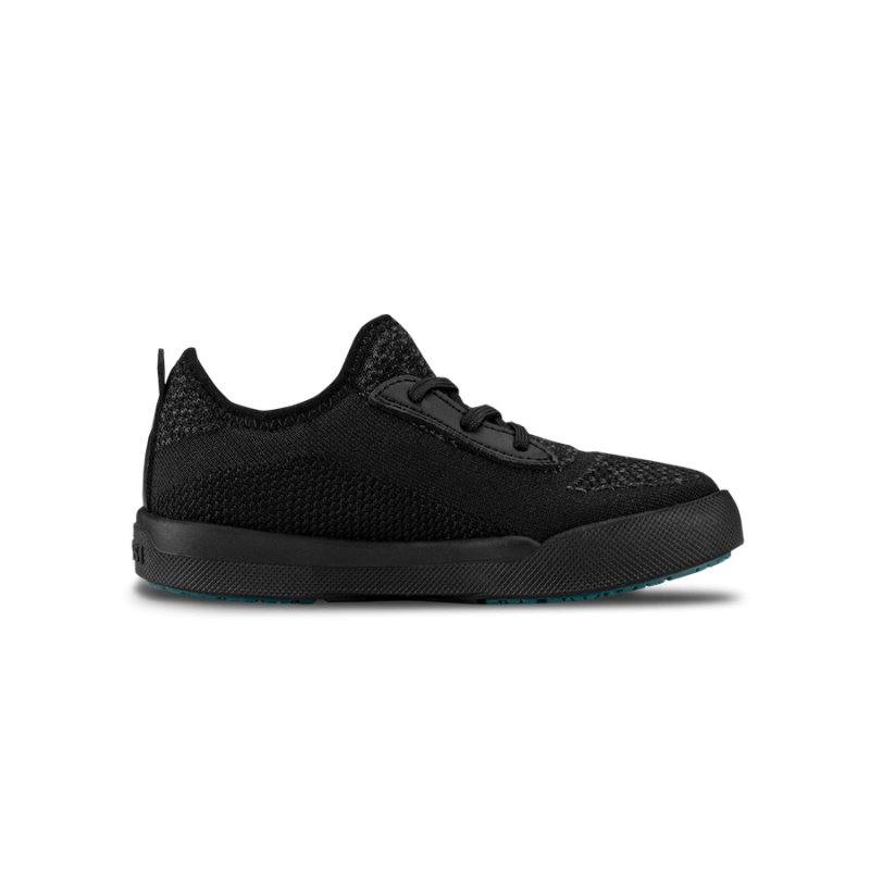 Vessi Weekend Kids' Waterproof Sneakers Black / Black | CA-00945