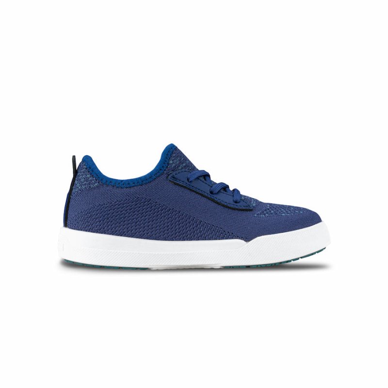 Vessi Weekend Kids' Waterproof Sneakers Navy Blue | CA-33419