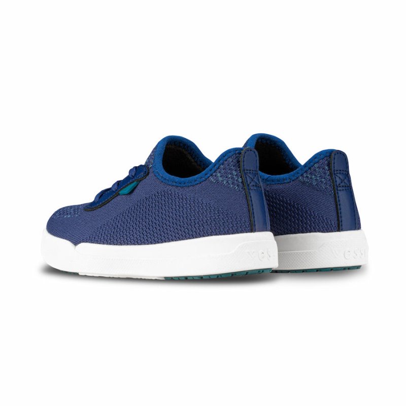 Vessi Weekend Kids' Waterproof Sneakers Navy Blue | CA-33419