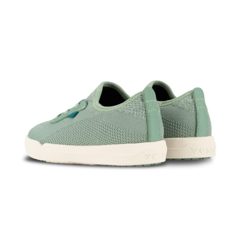 Vessi Weekend Kids' Waterproof Sneakers Green | CA-44645