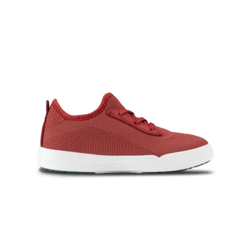 Vessi Weekend Kids' Waterproof Sneakers Red | CA-50230