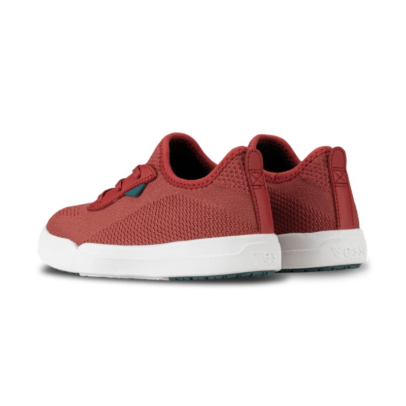 Vessi Weekend Kids' Waterproof Sneakers Red | CA-50230