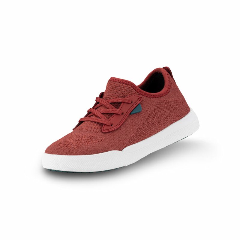 Vessi Weekend Kids' Waterproof Sneakers Red | CA-50230