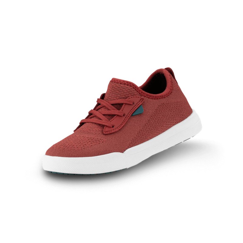 Vessi Weekend Kids\' Waterproof Sneakers Red | CA-50230