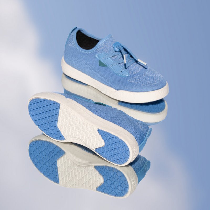 Vessi Weekend Kids' Waterproof Sneakers Blue | CA-72809