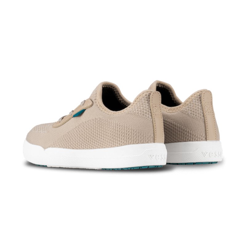 Vessi Weekend Kids' Waterproof Sneakers Beige | CA-73462