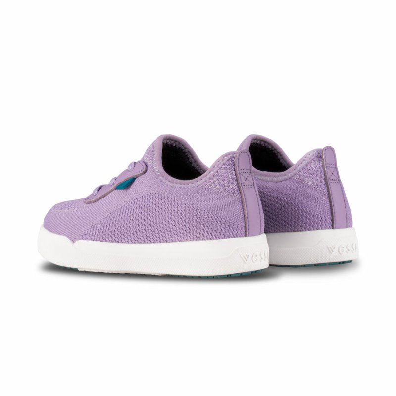 Vessi Weekend Kids' Waterproof Sneakers Purple | CA-73979