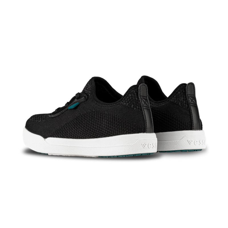 Vessi Weekend Kids' Waterproof Sneakers Black | CA-91515