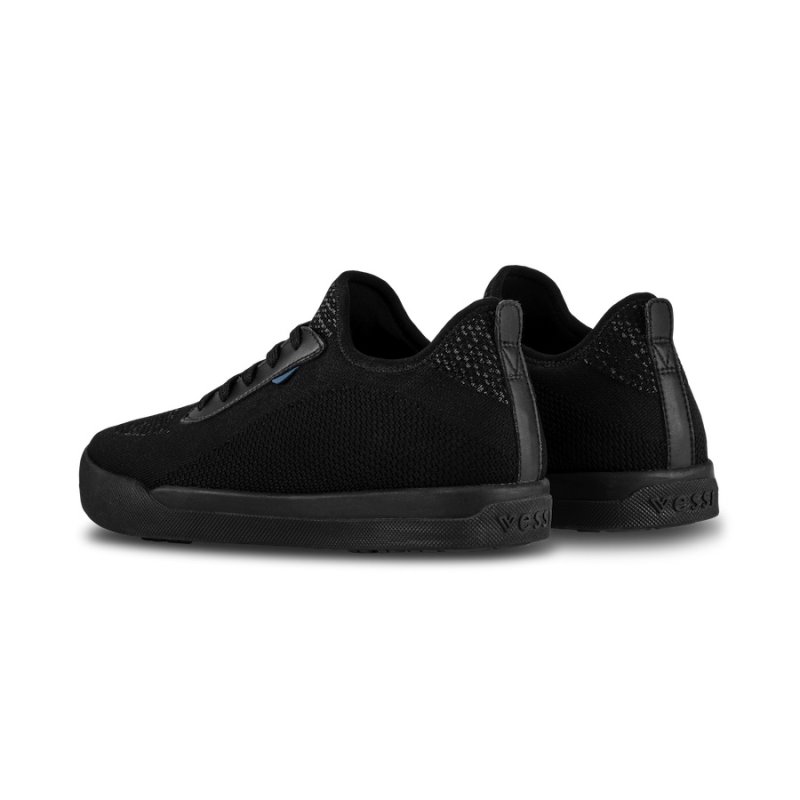 Vessi Weekend Men's Waterproof Sneakers Black / Black | CA-99283