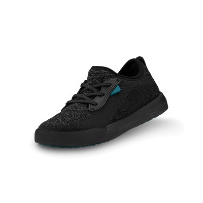 Vessi Weekend Kids' Waterproof Sneakers Black / Black | CA-00945