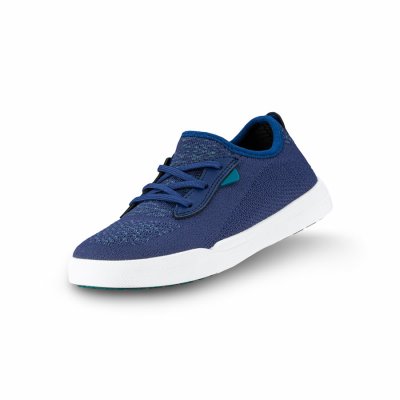 Vessi Weekend Kids' Waterproof Sneakers Navy Blue | CA-33419